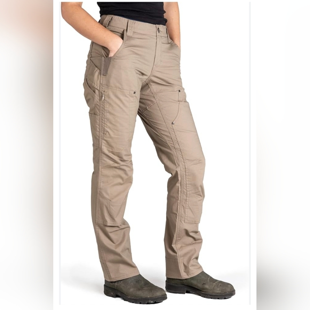Dovetail Workwear Versatile Tan Straight Leg Women's Pants